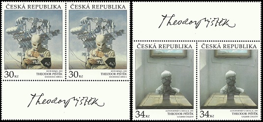 Umělecká díla na známkách: Theodor Pištěk