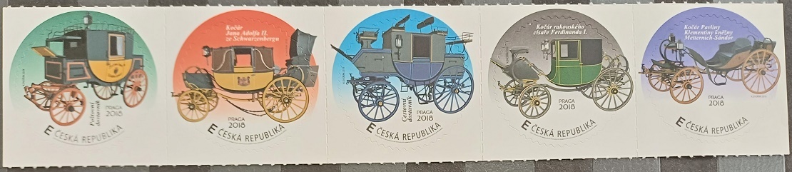 Vlastní známky - Kočáry ze sbírek Poštovního muzea