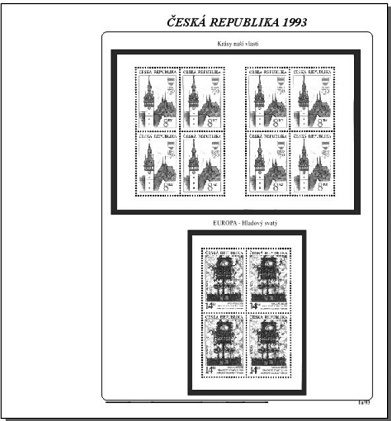 Albové listy ČESKÁ REPUBLIKA 1993 až 1997