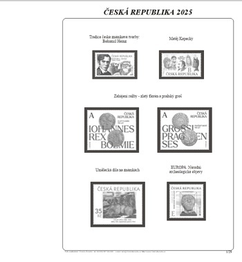 Albové listy ČESKÁ REPUBLIKA 2025