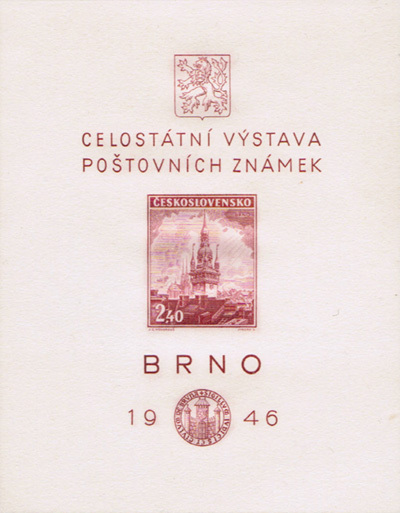 Výstava poštovních známek Brno 1946 