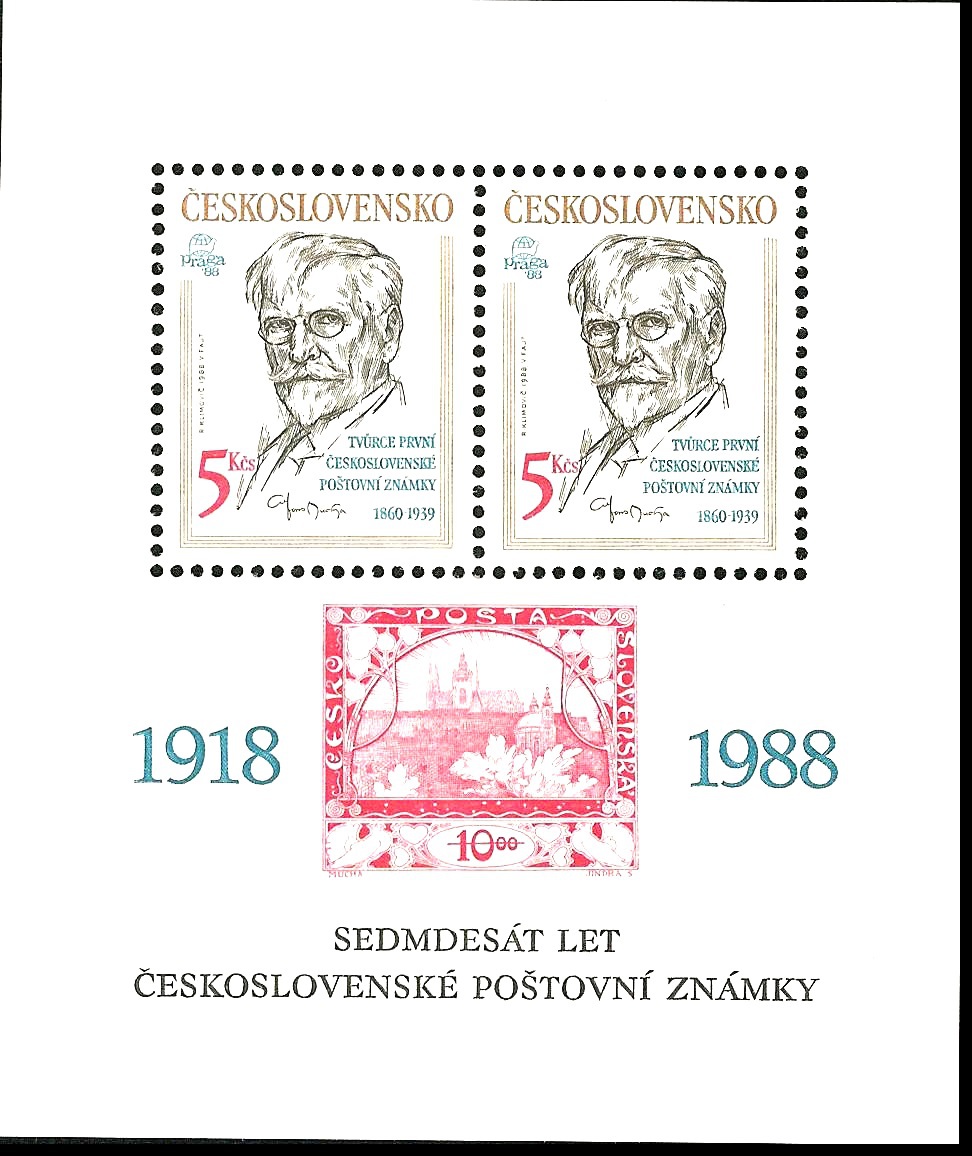 70 let Poštovního muzea - PRAGA 1988