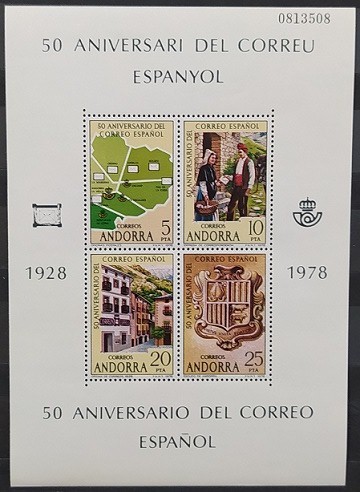 50 let Španělské poštovní známky v Andoře