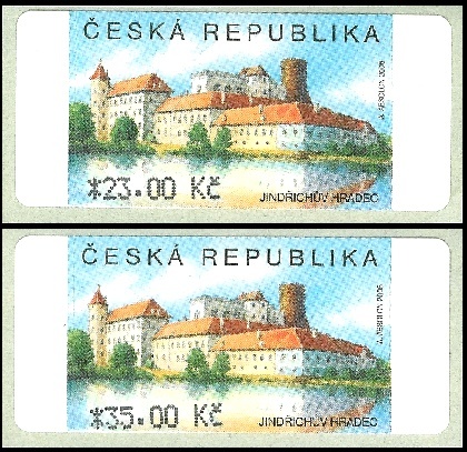 Automatové známky - Jindřichův Hradec- 23 a 35 Kč